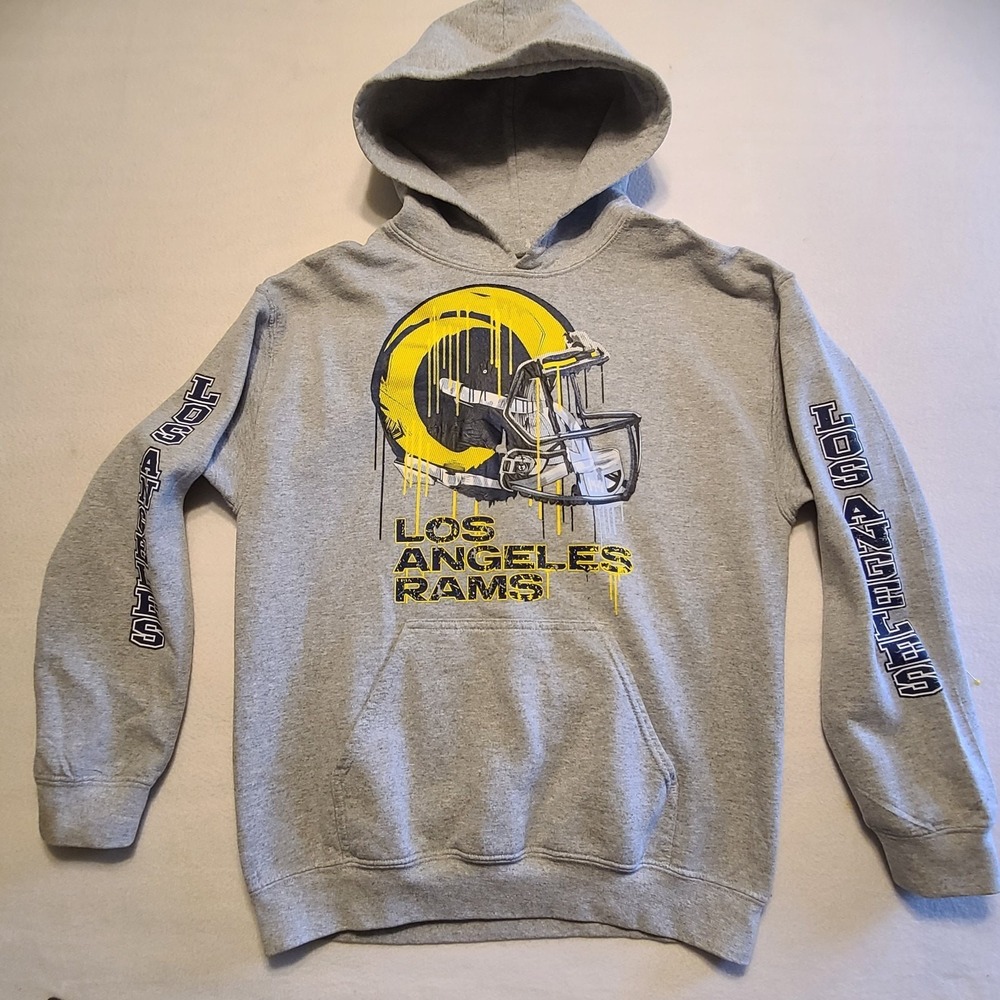 Los Angeles Rams NFL Youth Large Gray Hoodie Gildan Heavy Blend Pullover